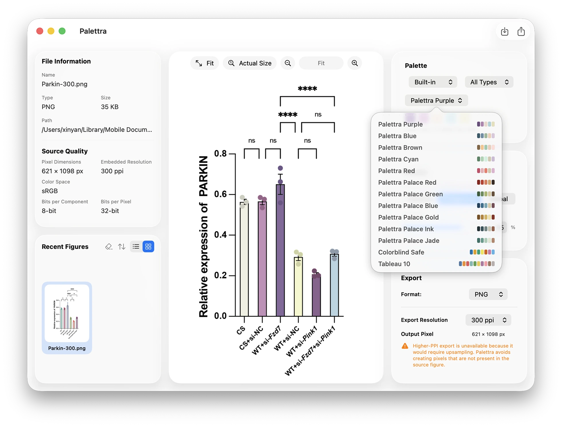 Palettra scientific figure palette preview